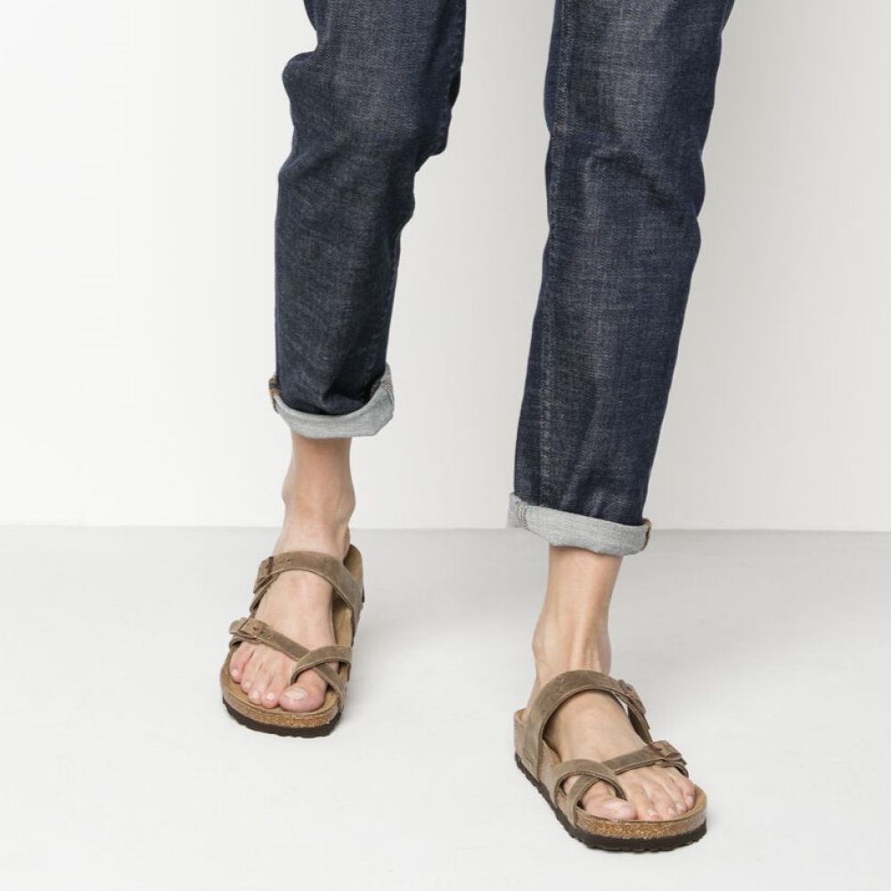 Birkenstock Women's Mayari Oiled Leather in Tobacco Brown