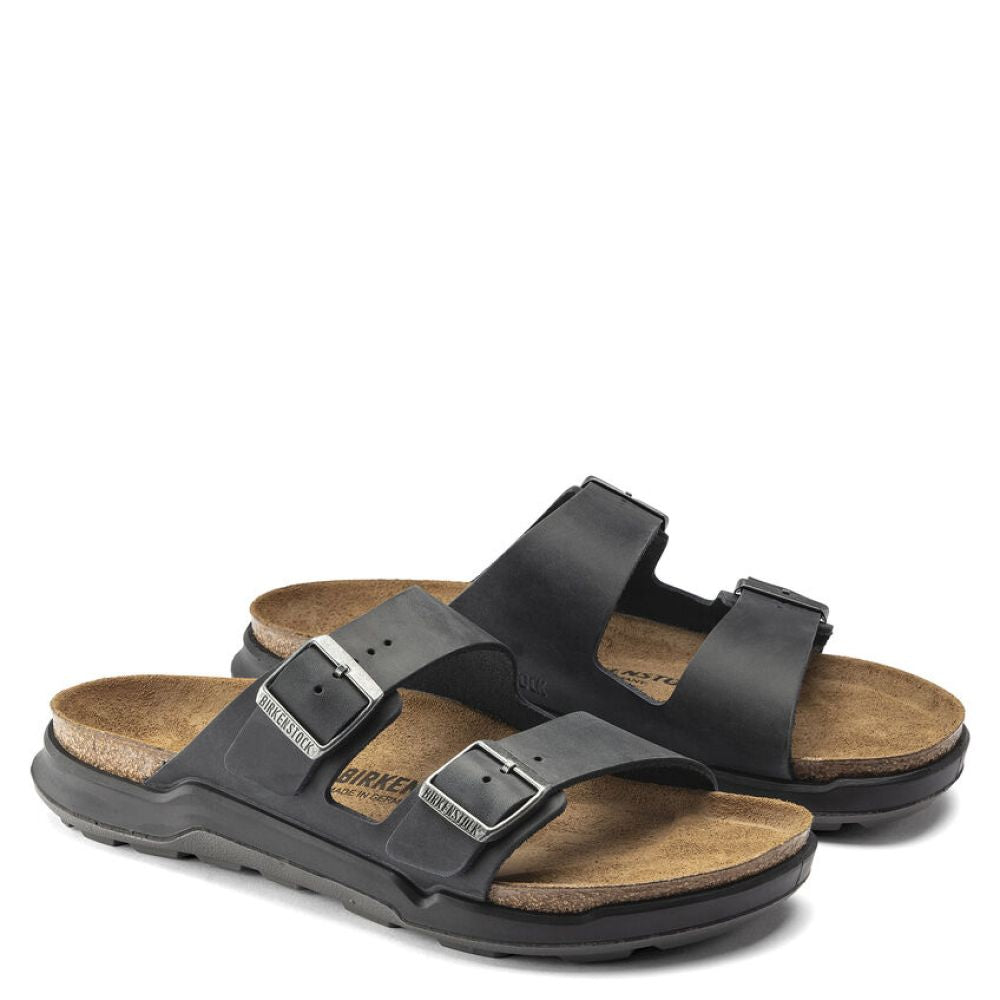 Birkenstock Men&#39;s Arizona Cross Town Oiled Leather in Black