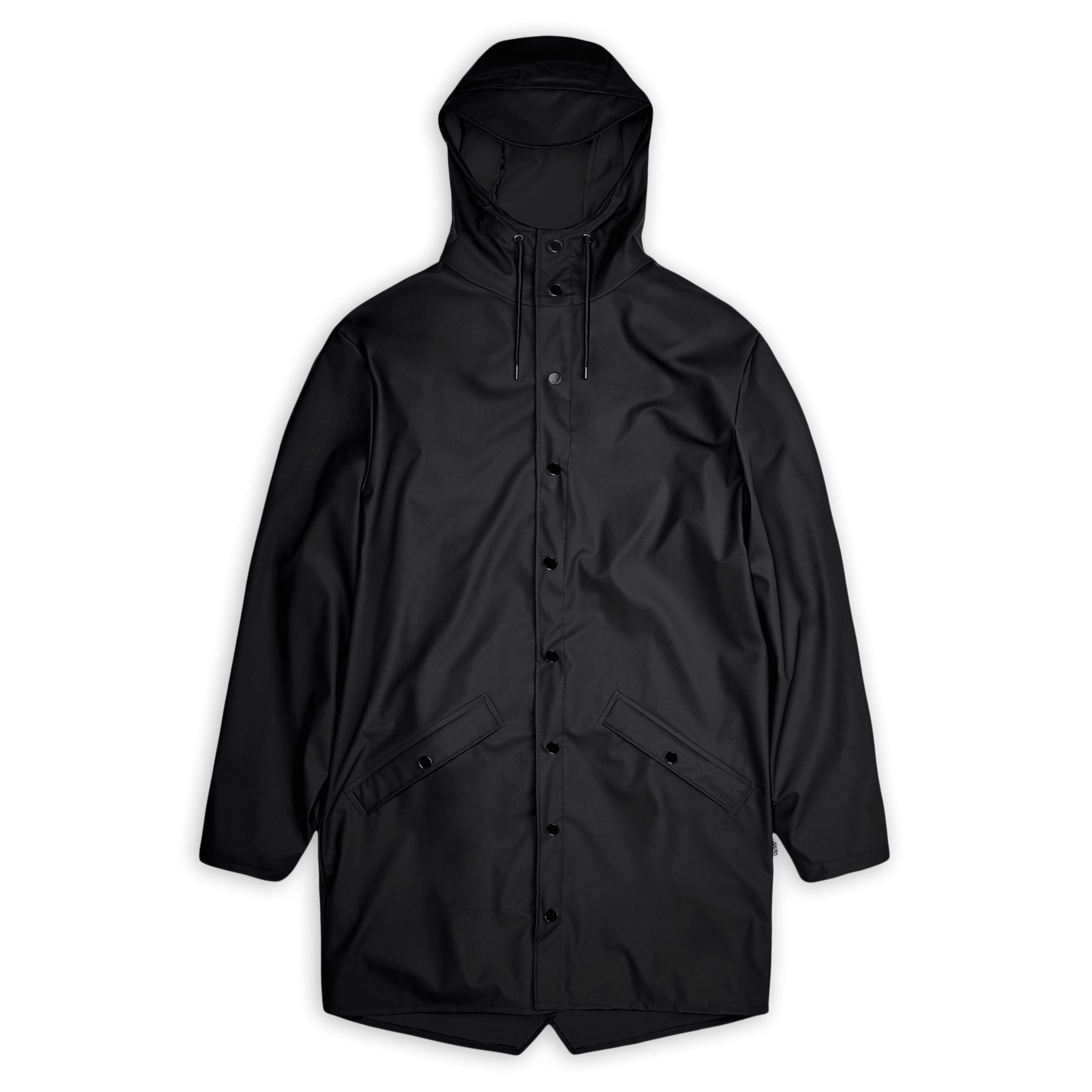 Rains Long Jacket in Black