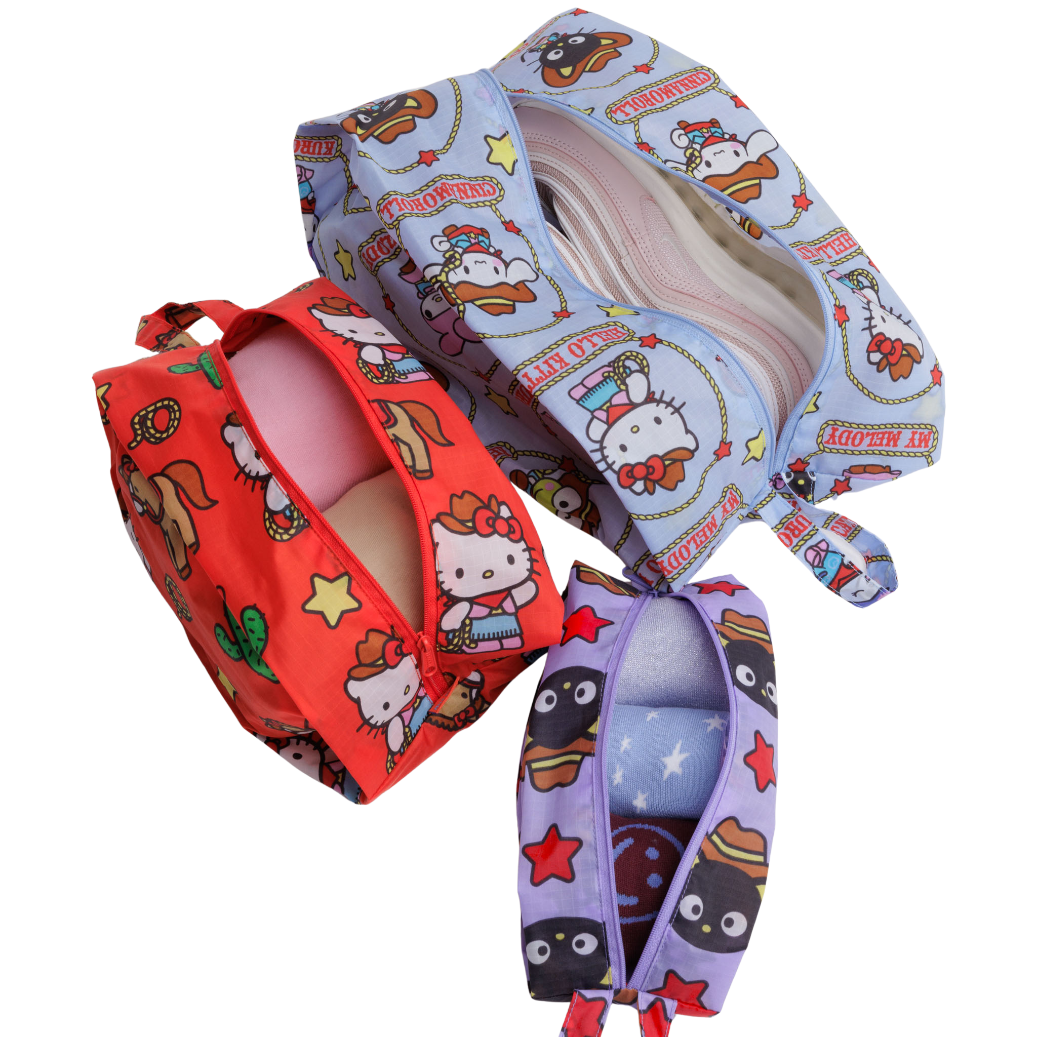 Baggu 3D Zip Set in Hello Kitty & Friends Western