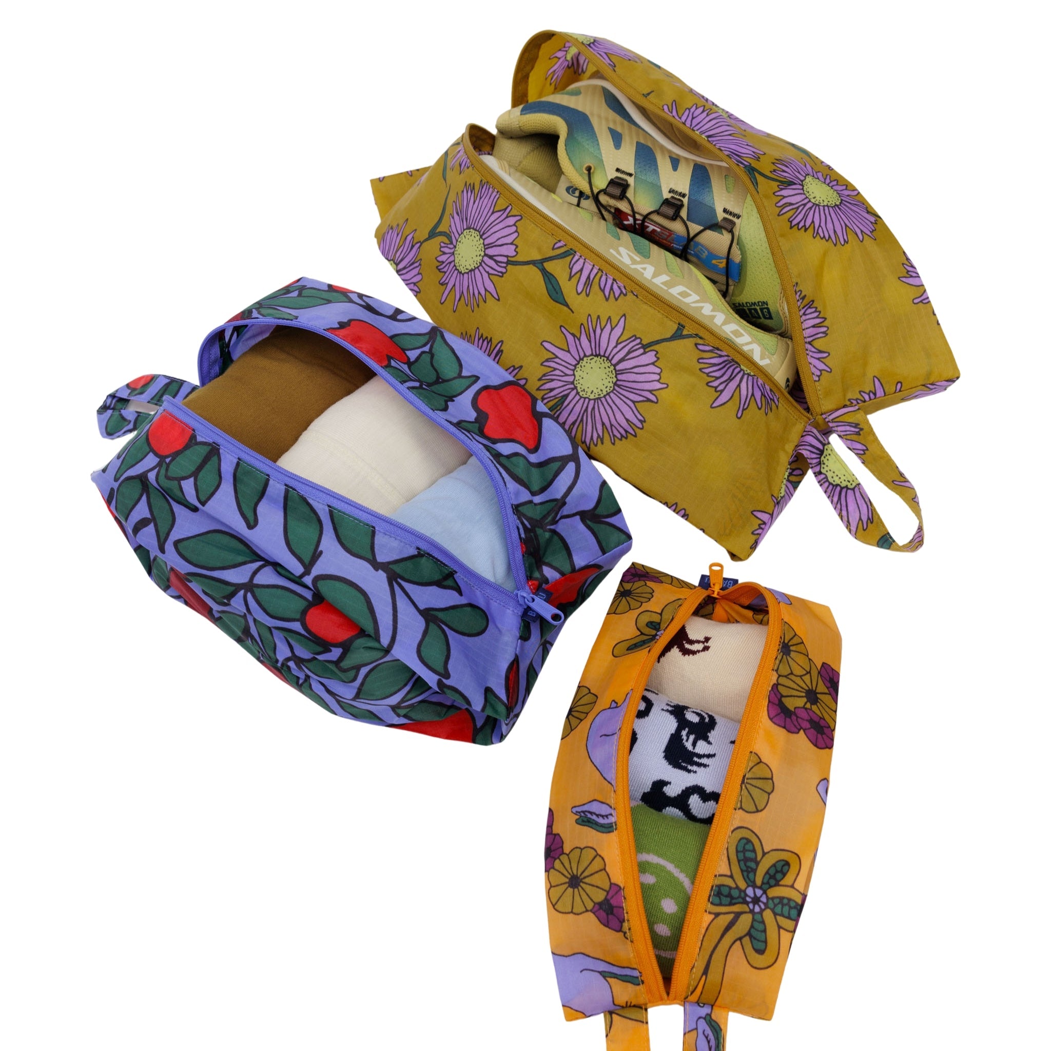 Baggu 3D Zip Set in Night Orchard