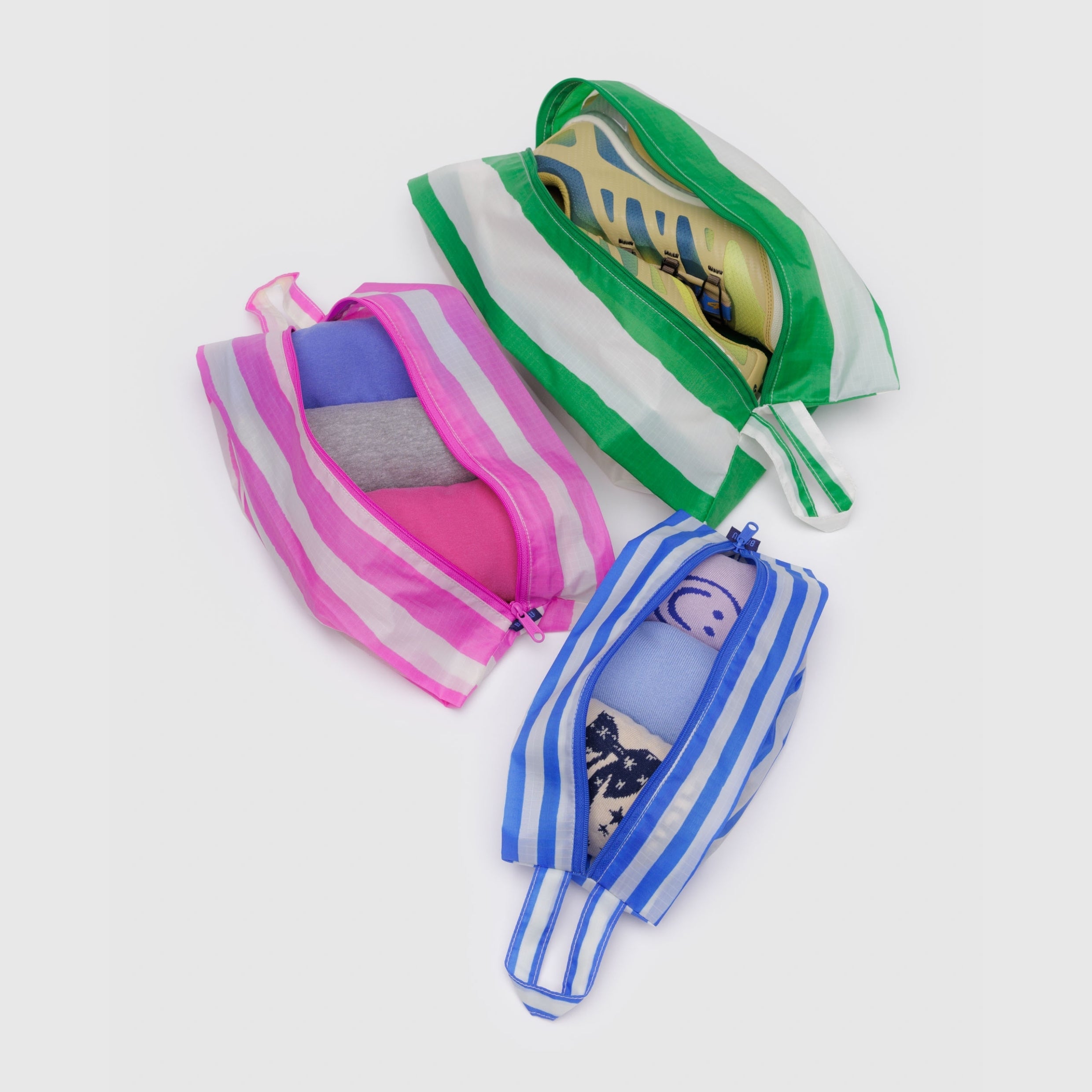 Baggu 3D Zip Set in Painted Stripes