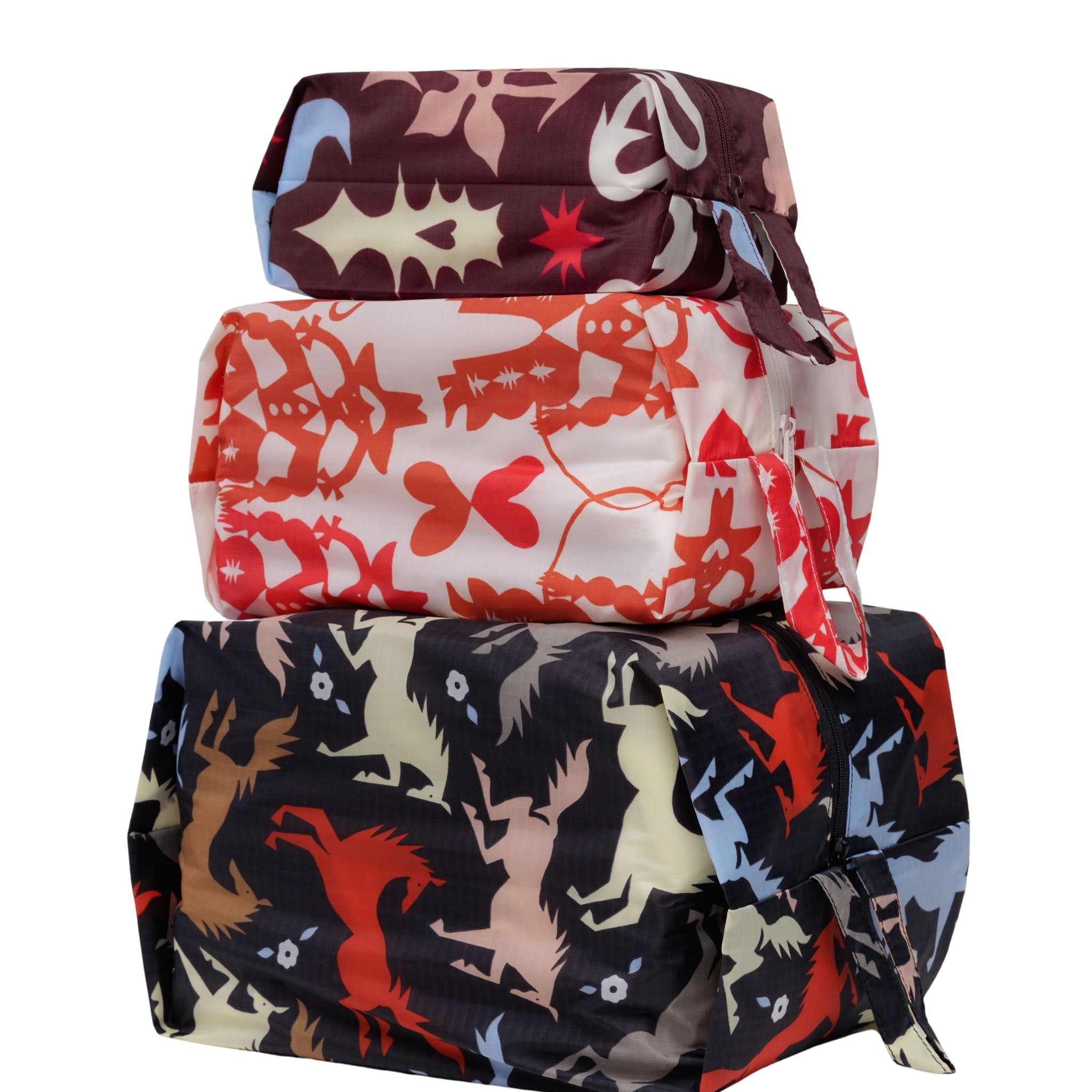 Baggu 3D Zip Set in Western Cut Outs