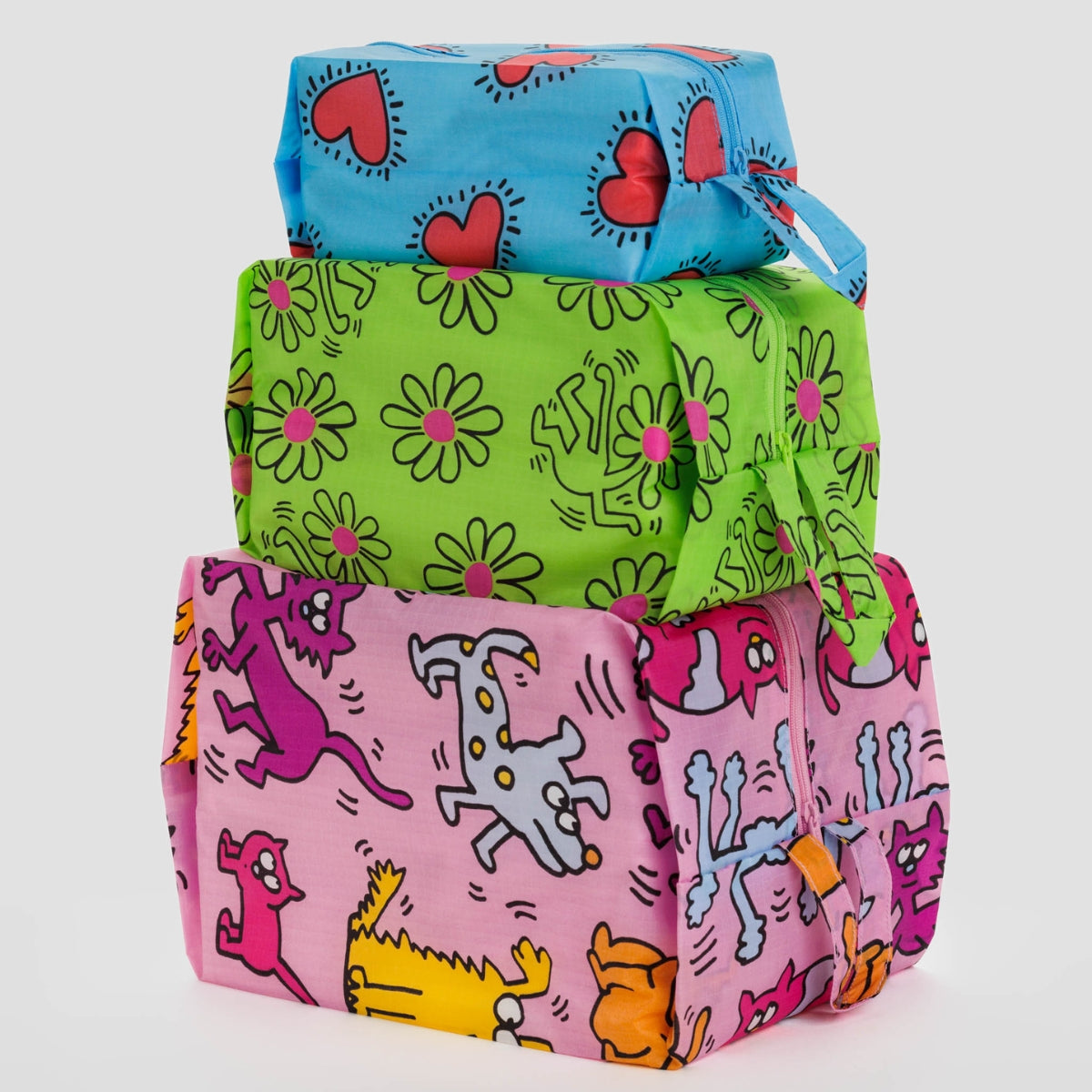 Baggu 3D Zip Set in Keith Haring