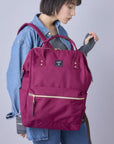 Anello Cross Bottle Backpack Large in Dark Burgundy