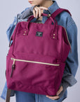 Anello Cross Bottle Backpack Large in Dark Burgundy