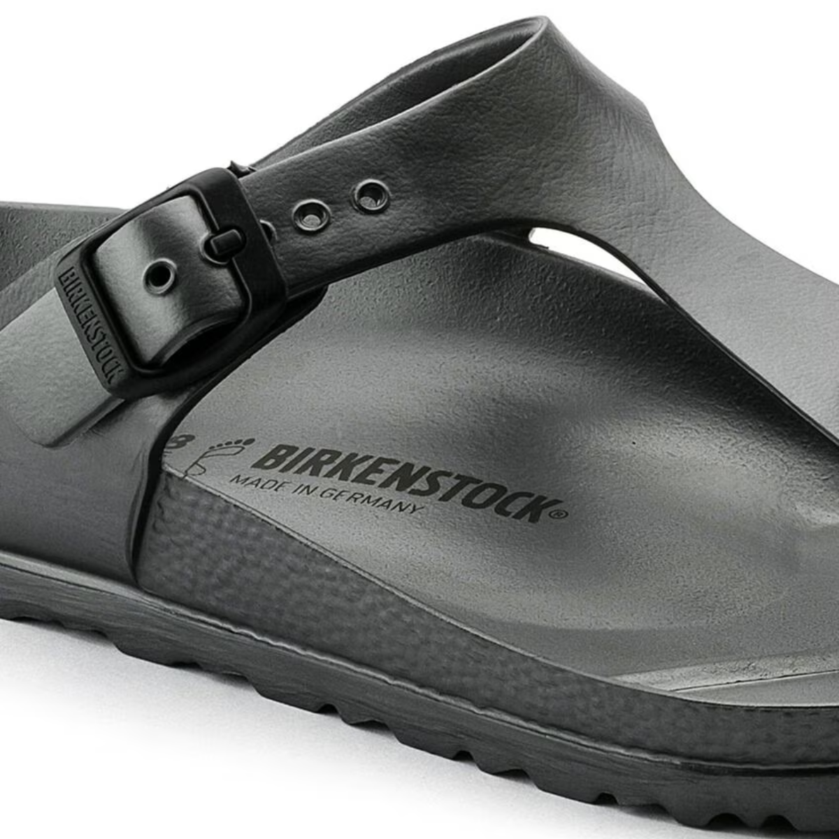 Birkenstock Women's Gizeh EVA in Metallic Anthracite