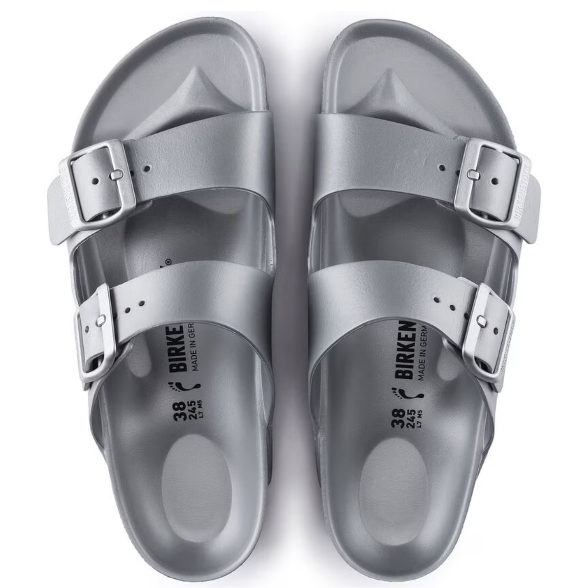 Birkenstock Women's Arizona EVA in Metallic Silver