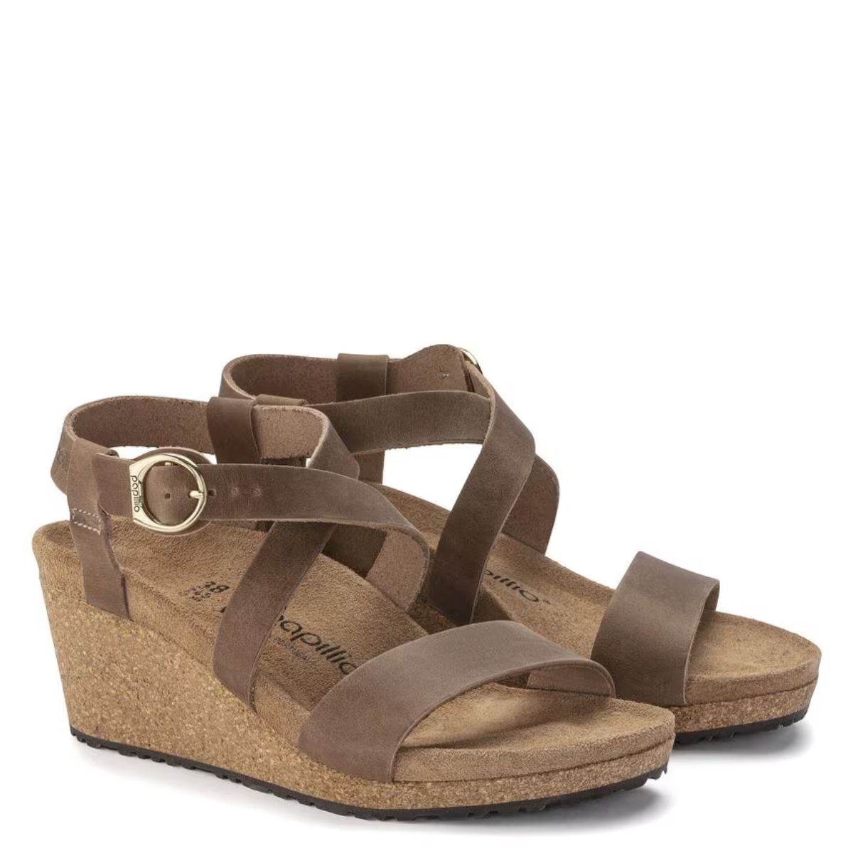 Birkenstock Women's Sibyl Ring-Buckle Oiled Leather in Cognac