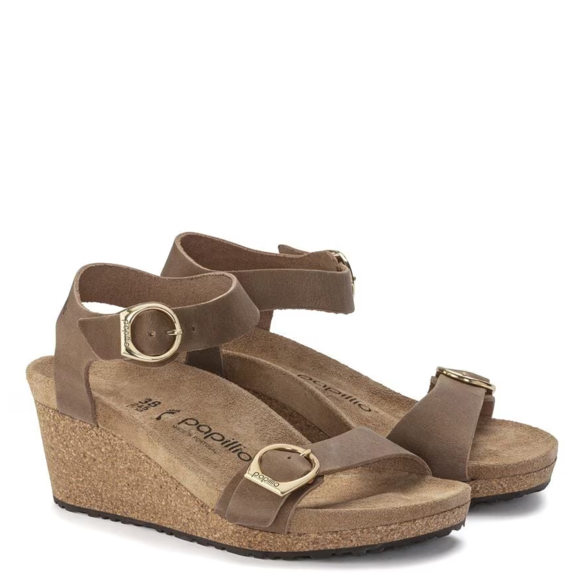 Birkenstock Women's Soley Ring-Buckle Oiled Leather in Cognac