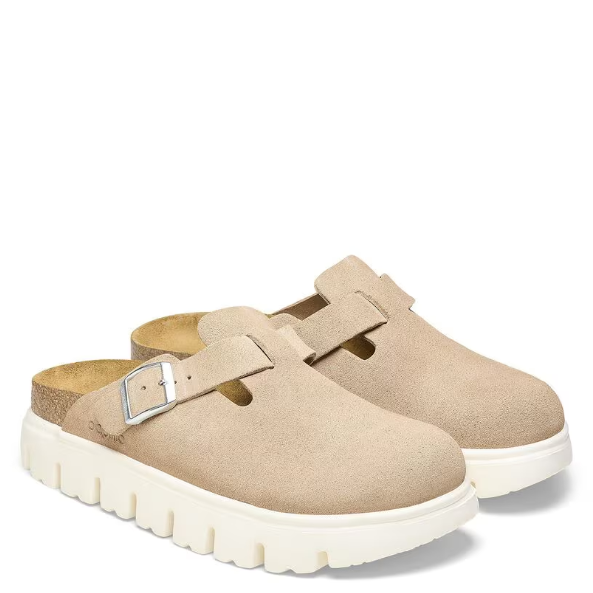 Birkenstock Women's Boston Chunky Suede Leather in Warm Sand