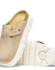 Birkenstock Women's Boston Chunky Suede Leather in Warm Sand