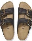 Birkenstock Women's Arizona Big Buckle Raffia Textile in Black