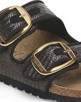 Birkenstock Women's Arizona Big Buckle Raffia Textile in Black