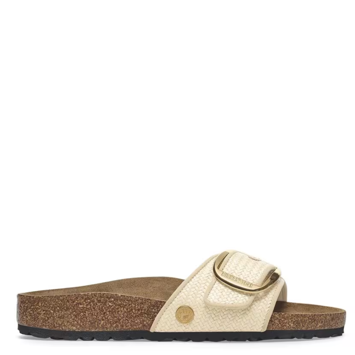 Birkenstock Women's Madrid Big Buckle Raffia Textile in Naturale