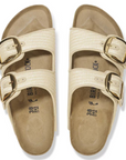 Birkenstock Women's Arizona Big Buckle Raffia Textile in Naturale