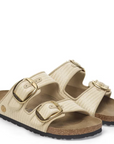 Birkenstock Women's Arizona Big Buckle Raffia Textile in Naturale