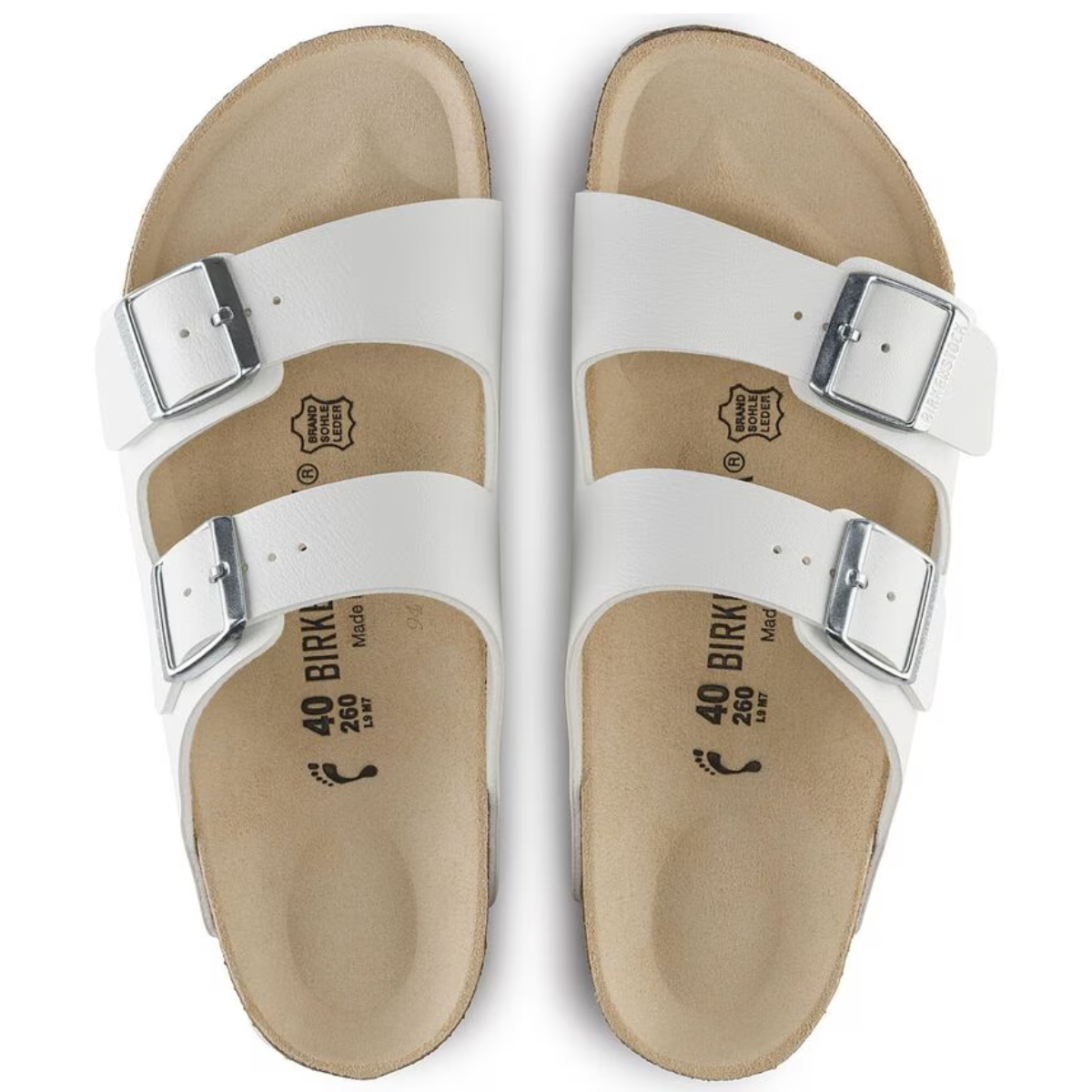 Birkenstock Arizona Birko-Flor in White