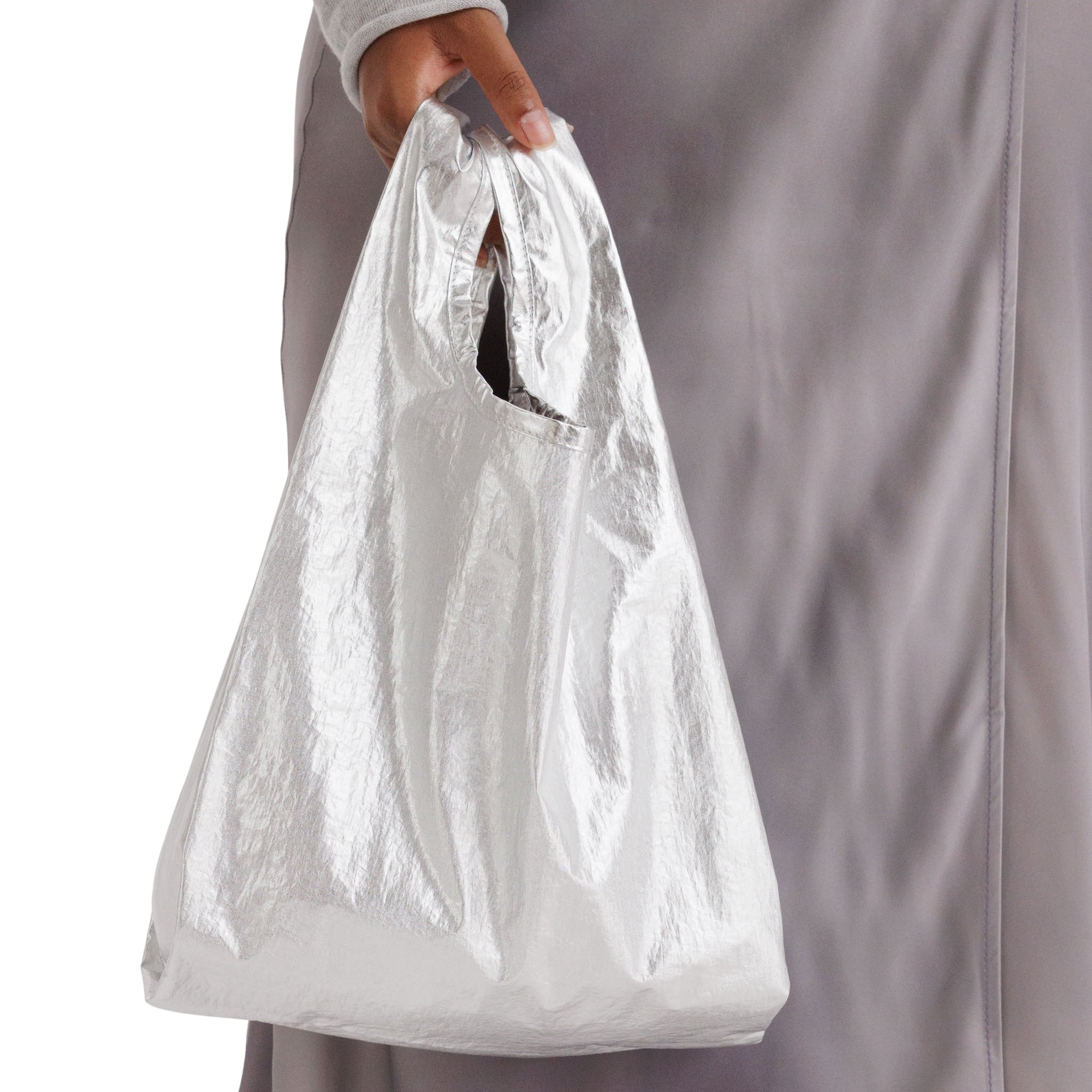 Baggu Baby Baggu in Chrome Metallic