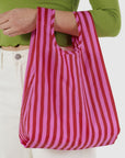 Baggu Baby Baggu in Pink & Red Painted Stripe