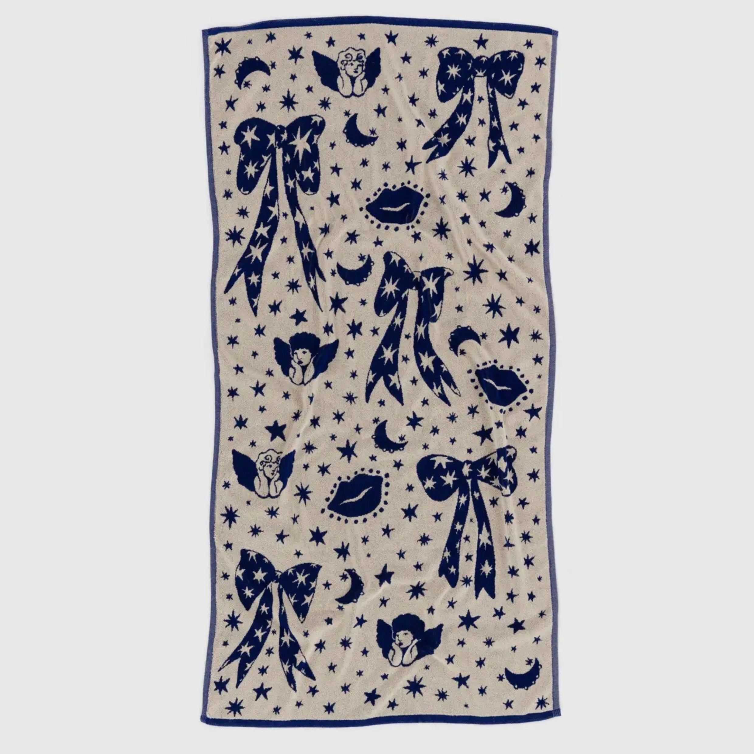 Baggu Bath Towel in Cherub Bows