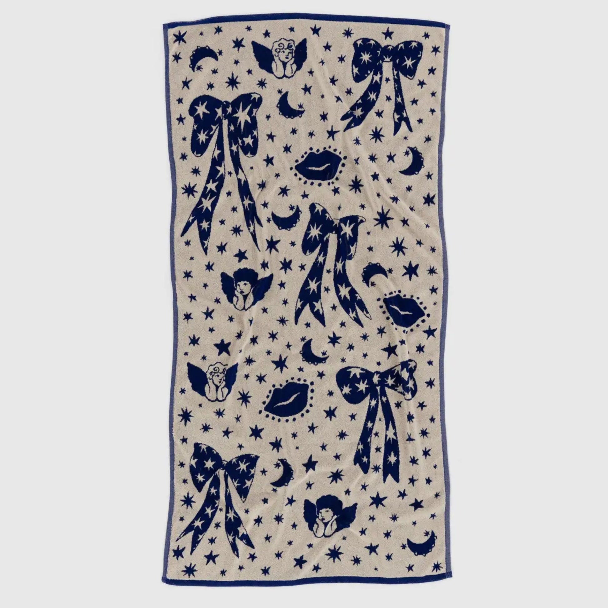 Baggu Bath Towel in Cherub Bows