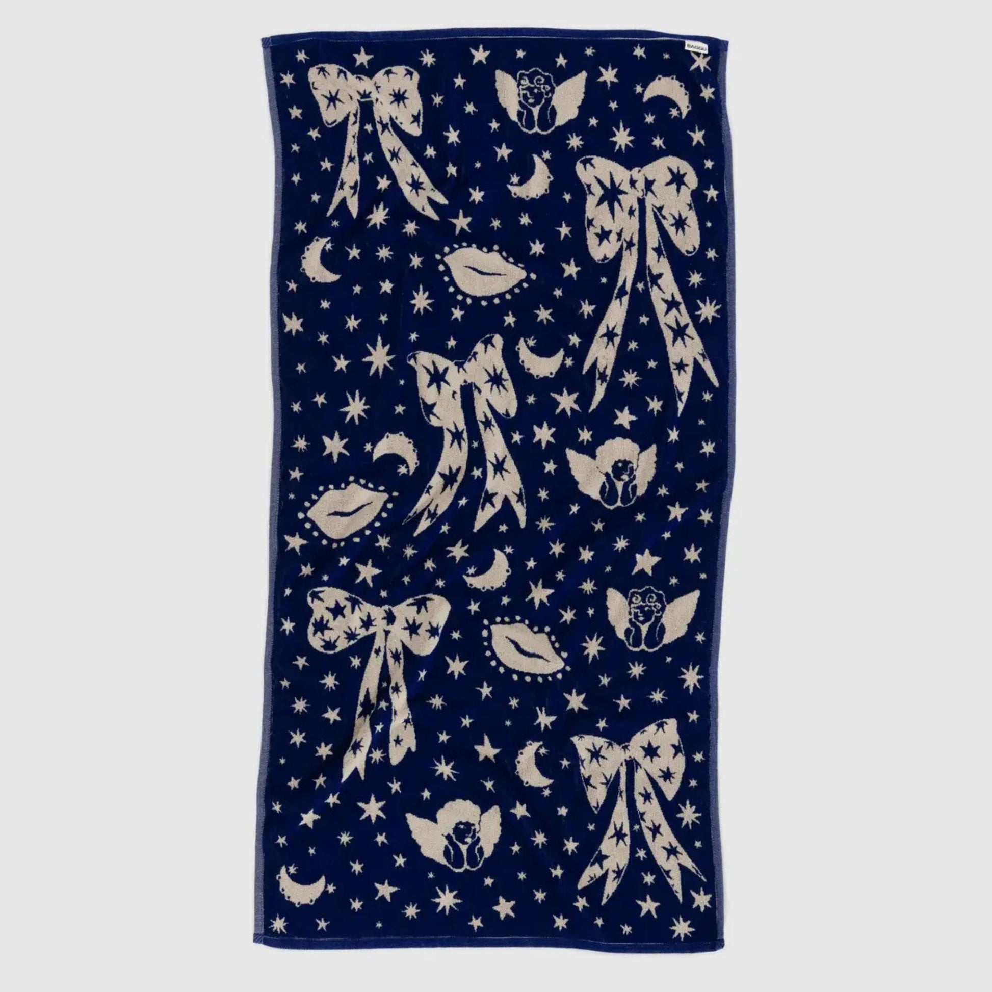 Baggu Bath Towel in Cherub Bows