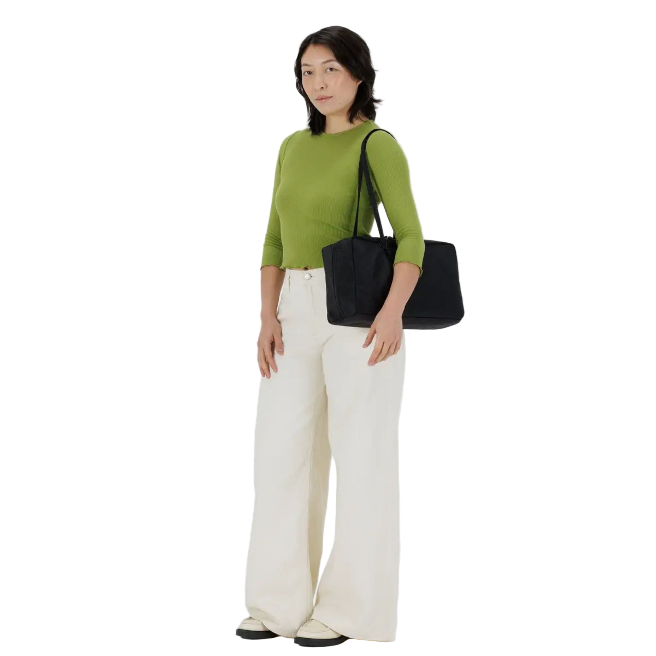 Baggu Medium Nylon Bowler Bag in Black