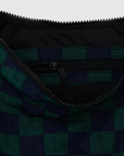 Baggu Medium Nylon Crescent Bag in Navy Green Check
