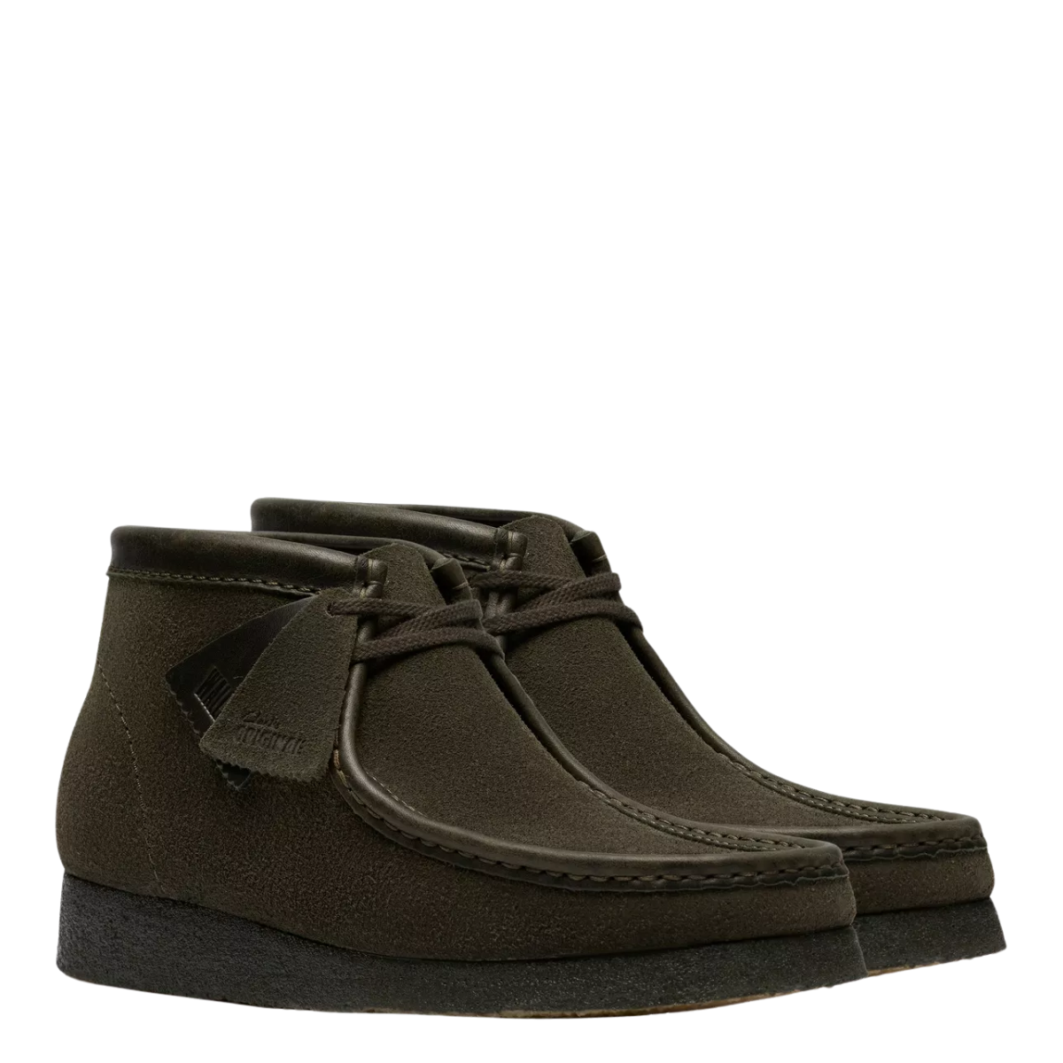 Clarks Men's Wallabee Boot in Loden Green Suede
