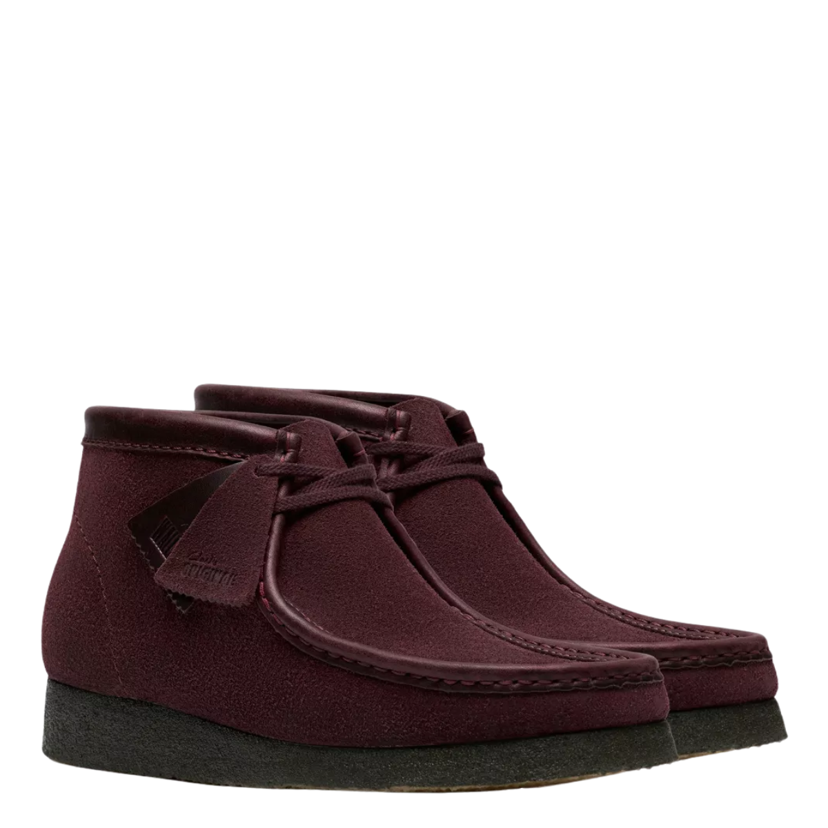 Clarks Men's Wallabee Boot in Purple Grape Suede