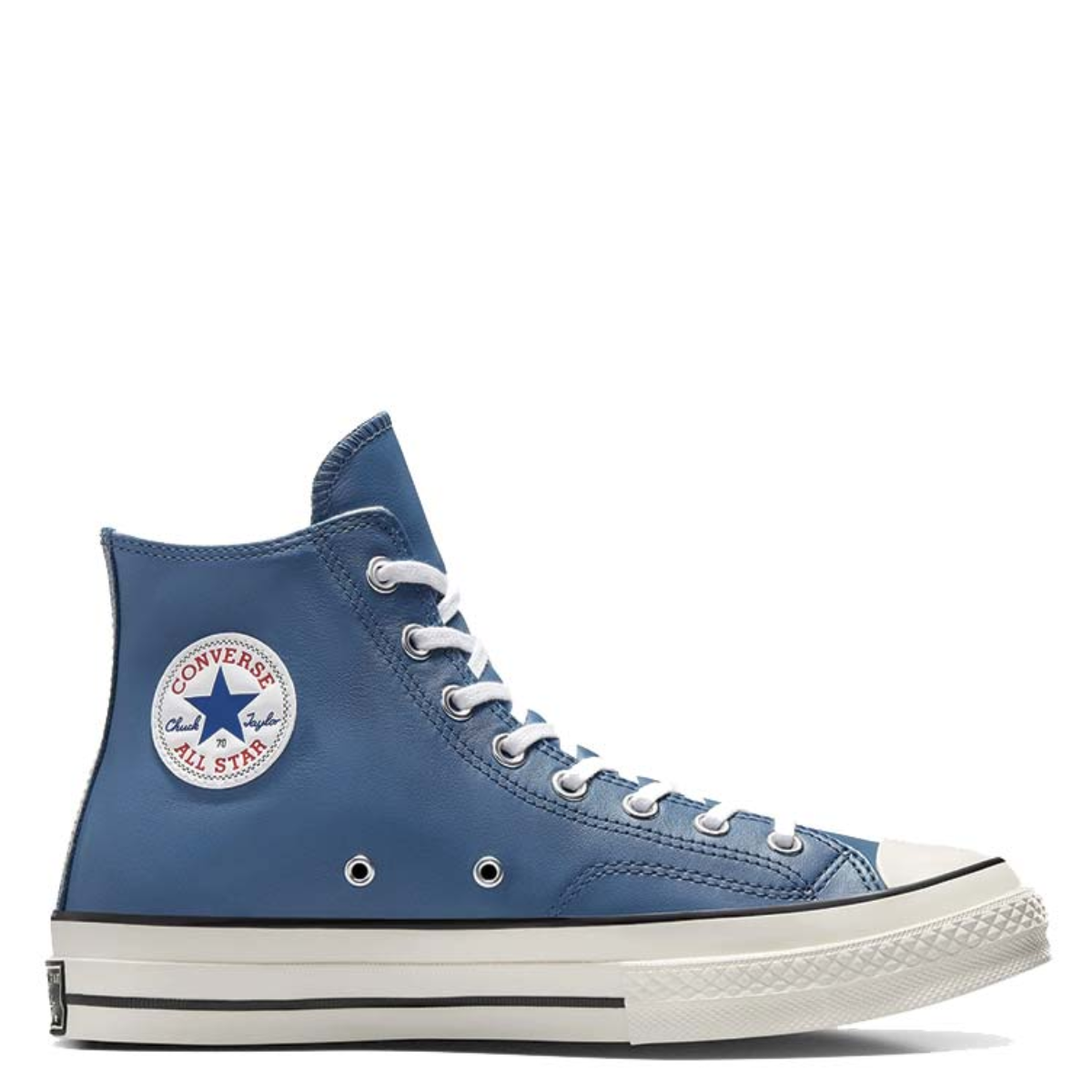 Converse Men's Chuck 70 Leather High Top in Lakeside Blue/Red/White