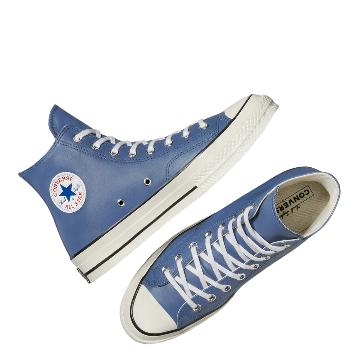 Converse Men's Chuck 70 Leather High Top in Lakeside Blue/Red/White