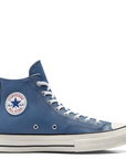 Converse Men's Chuck 70 Leather High Top in Lakeside Blue/Red/White
