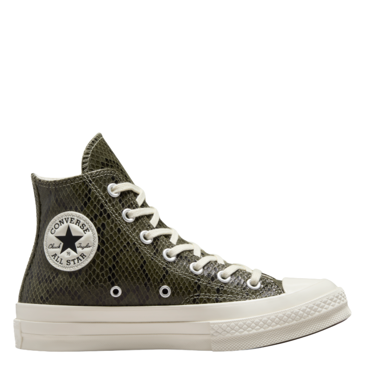 Converse Chuck 70 Snakeskin High Top in Light Field Surplus/Egret/Black