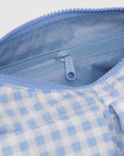 Baggu Cargo Shoulder Bag in Light Blue Gingham