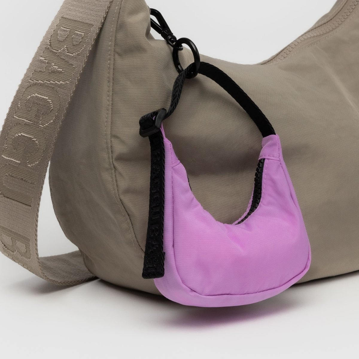 Baggu Crescent Bag Charm in Peony