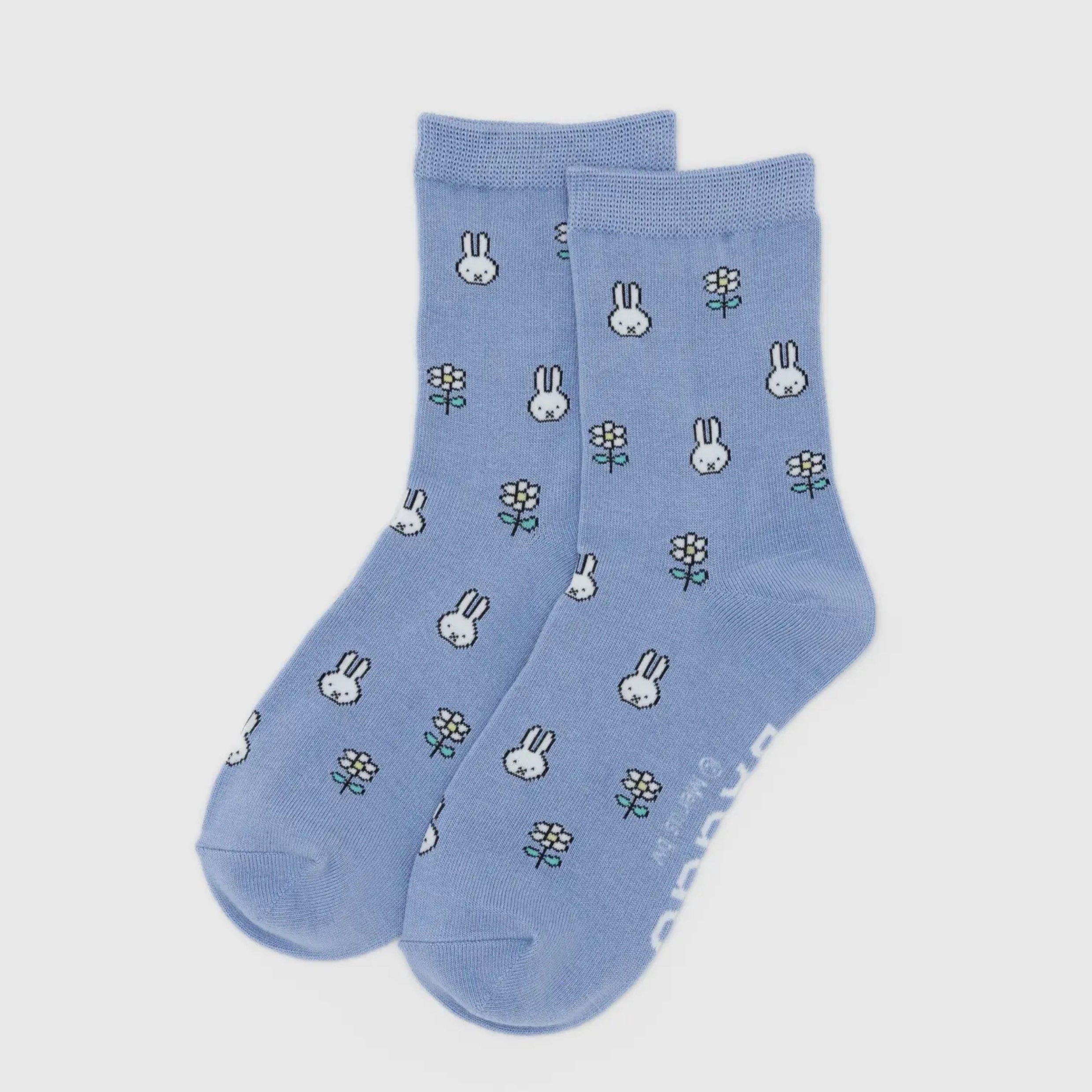 Baggu Crew Sock in Miffy Blue