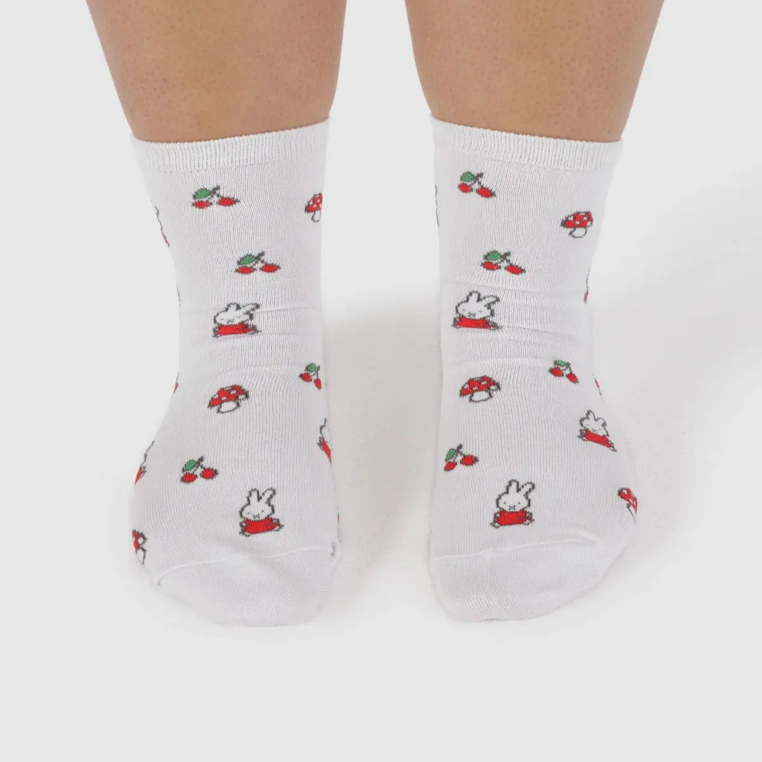 Baggu Crew Sock in Miffy White
