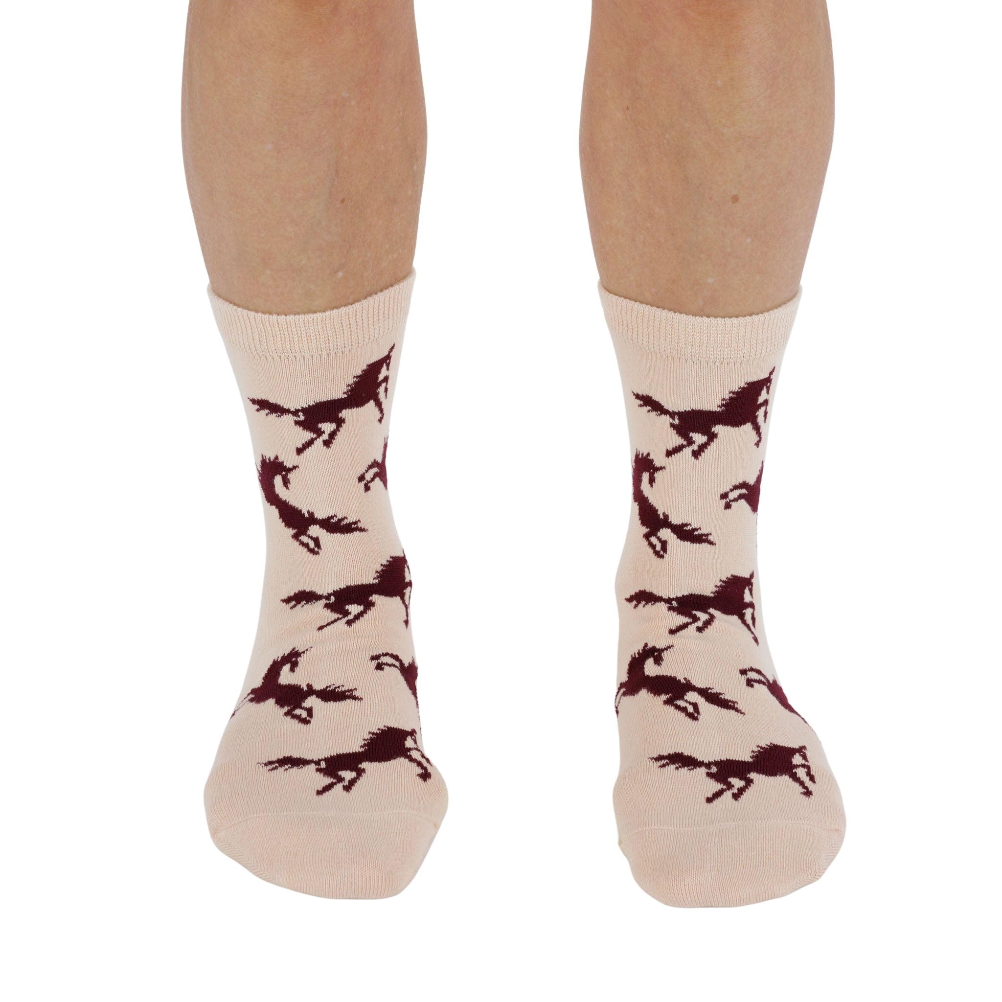 Baggu Crew Sock in Horses