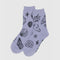 Baggu Crew Sock in Shells Light Blue