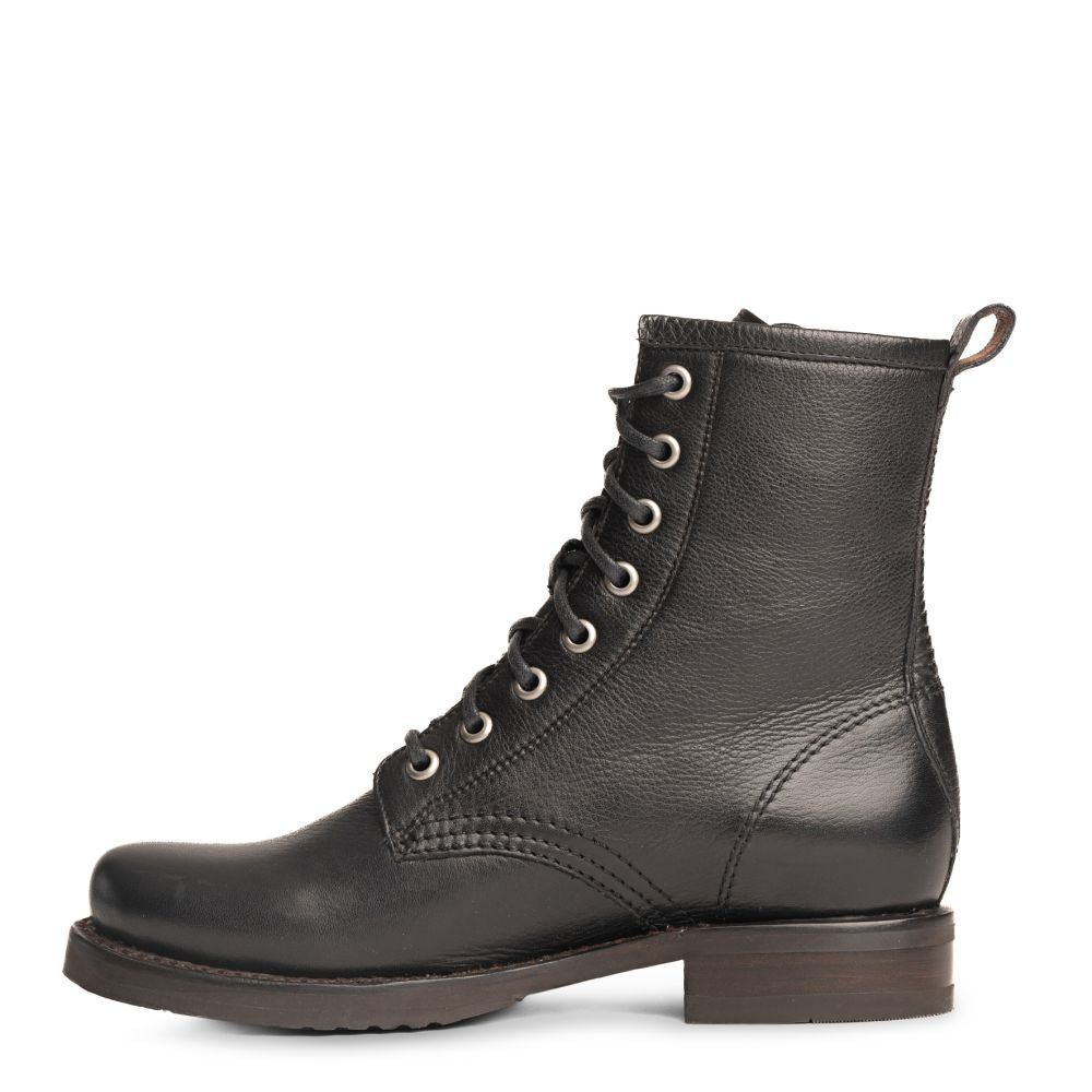 Frye Women's Veronica Combat in Black/Soft Vintage