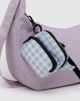 Baggu Fanny Pack Charm in Light Blue Gingham