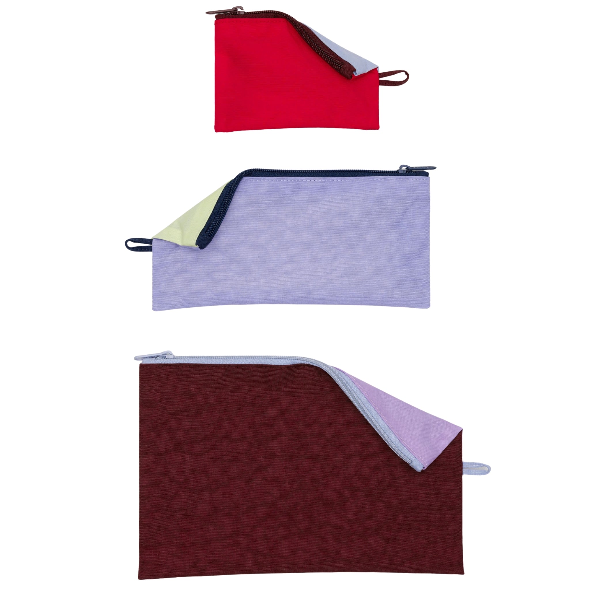 Baggu Flat Pouch Set in Kaleidoscope Mix