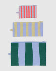 Baggu Flat Pouch Set in Painted Stripes