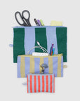 Baggu Flat Pouch Set in Painted Stripes