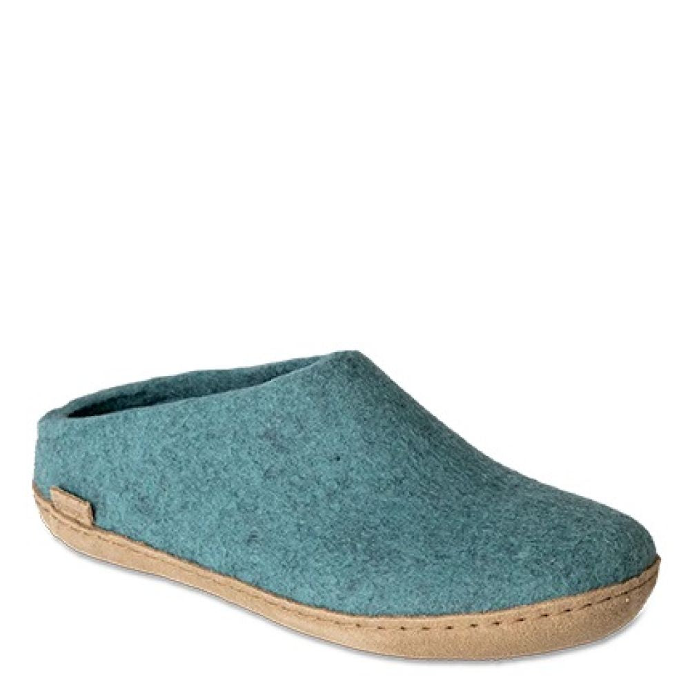 Glerups Open Heel Leather Sole in North Sea
