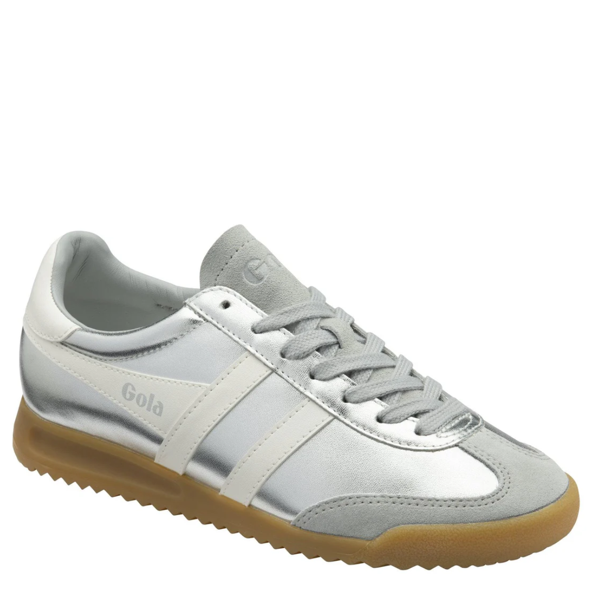 Gola Classics Women's Torpedo Glimmer in Silver/Off White