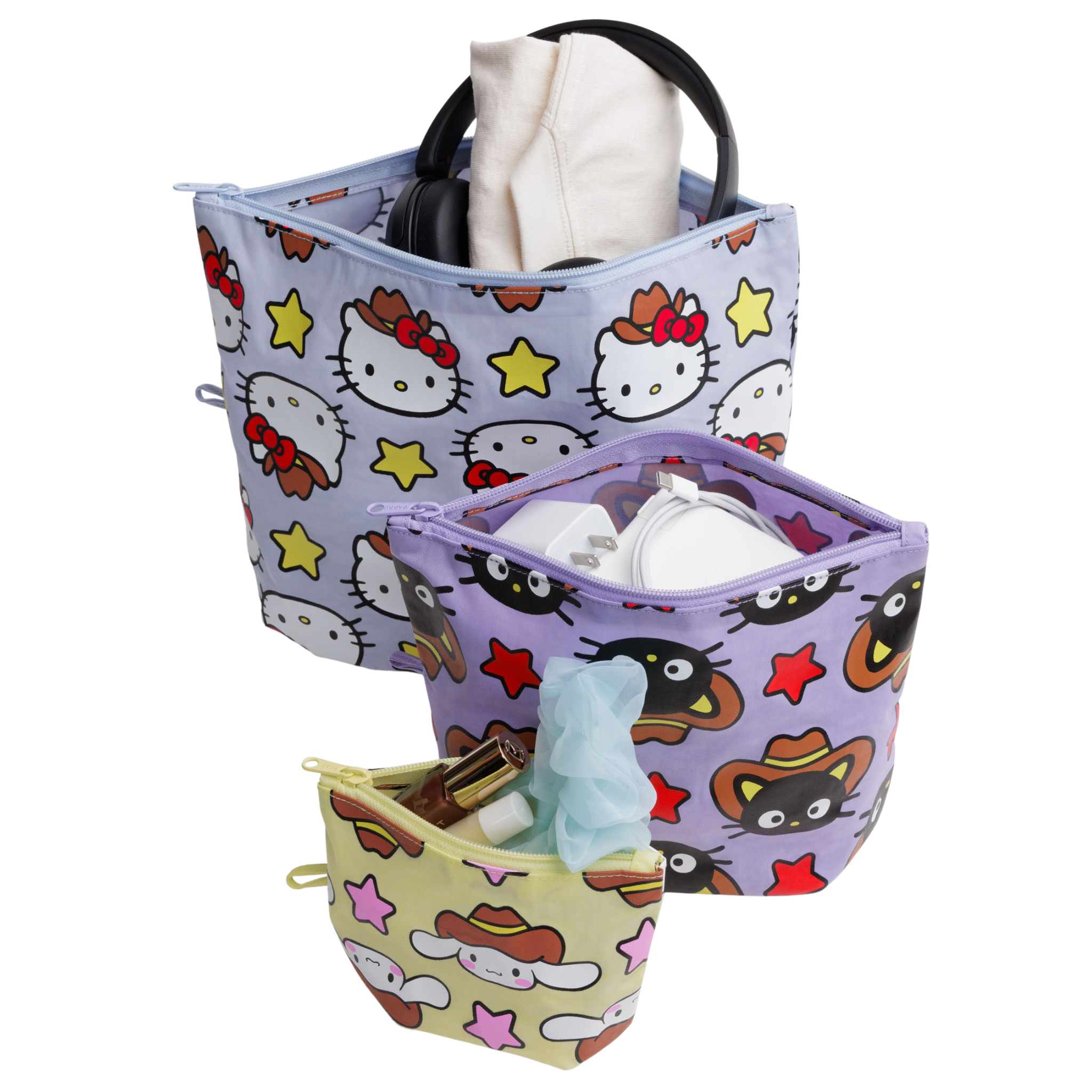 Baggu Go Pouch Set in Hello Kitty & Friends Western