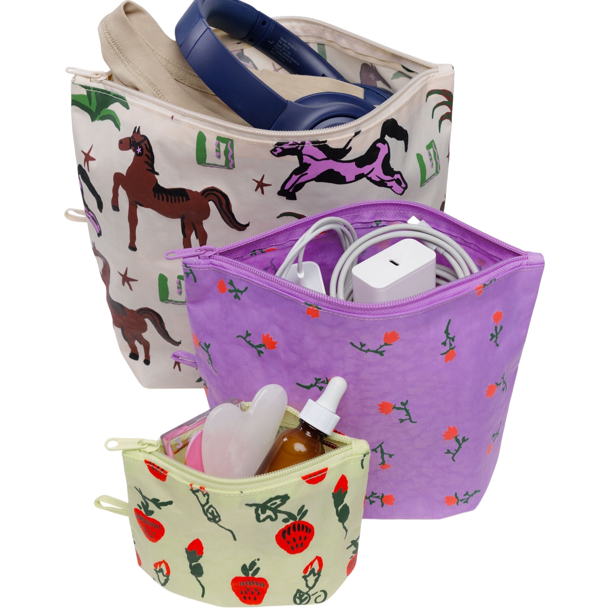 Baggu Go Pouch Set in Painted Prairie